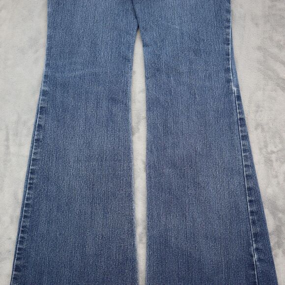 Iei Pants Womens 3 Blue Sophia Hipster Flare Mid Rise Medium Wash Denim Jeans - Picture 15 of 16